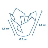 PIROTTINI MUFFIN TULIP  210 ML 50 G/M2 Ø 5x7/9,5 CM MARRONE PERGAMANA ANTIGRASSI (1000 UNITÀ)