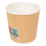BICCHIERI BEVANDE CALDE DOPPIA PARETE  120 ML - 4 oz 230 + 250 + 18 PE G/M2 Ø6,2/4,5x6 CM MARRONE CARTONE (1000 UNITÀ)