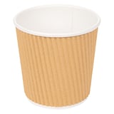 BICCHIERI BEVANDE CALDE DOPPIA PARETE  120 ML - 4 oz 230 + 250 + 18 PE G/M2 Ø6,2/4,5x6 CM MARRONE CARTONE (1000 UNITÀ)
