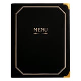 PORTAMENÙ 16 PAGINE DIN-A4   25,5x33 CM NERO PVC (1 UNITÀ)