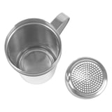 SALIERA CON MANICO PER SALE  445 ML- 15 oz Ø 7x13 CM ARGENTO ACCIAIO INOX (1 UNITÀ)