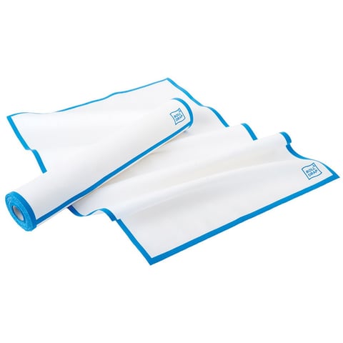 10 U. ASCIUGAPIATTI 'ROLL-DRAP'  40x64 CM BLU COTONE (1 UNITÀ)