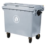 CASSONETTO GRANDE  660 L 124x76x120 CM GRIGIO HDPE (1 UNITÀ)