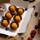 PIROTTINI PETIT FOURS  50 G/M2 Ø 2,4x2 CM CACAO PERGAMANA ANTIGRASSI (500 UNITÀ)