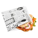 CARTA ANTIGRASSO APERTO 2 LATI FAST FOOD PFAS FREE 'TIMES' 35 G/M2 13x14 CM BIANCO PERGAMANA ANTIGRASSI (1000 UNITÀ)
