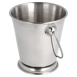 MINI SECCHIELLO GHIACCIO ARTINOX  Ø 9x9 CM ARGENTO ACCIAIO INOX (12 UNITÀ)