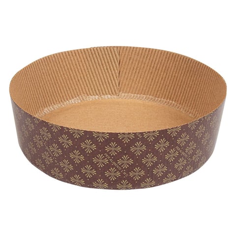 FORME PER COTTURA PANETTONE - LAMINATO  140 G/M2 Ø 18,5x6 CM MARRONE CELLULOSA (390 UNITÀ)