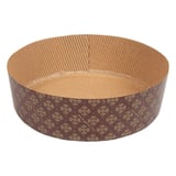 FORME PER COTTURA PANETTONE - LAMINATO  140 G/M2 Ø 18,5x6 CM MARRONE CELLULOSA (390 UNITÀ)