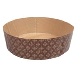 FORME PER COTTURA PANETTONE - LAMINATO  140 G/M2 Ø 22x7 CM MARRONE CELLULOSA (360 UNITÀ)