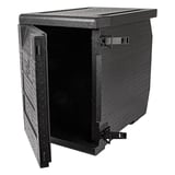 93L ARMADIO ISOTERMICO PER 9 GN 1/1, 1/2, 1/3  93 L 64,5x44,5x62,5 CM NERO EPP (1 UNITÀ)