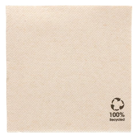 TOVAGLIOLI ECOLABEL DOUBLE POINT  19 G/M2 20x20 CM NATURALE TISSUE RICICLATO (2400 UNITÀ)