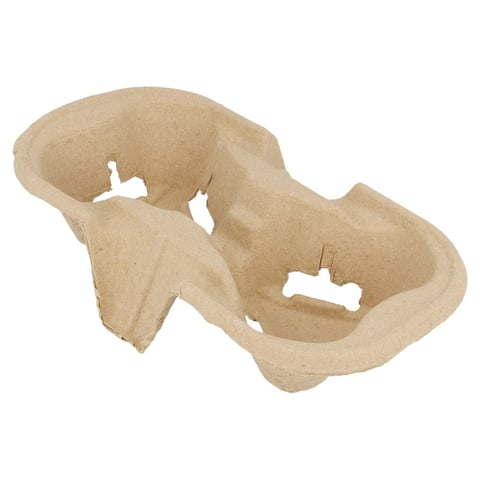 PORTABICCHIERI, 2 POSTI   21x10,5 CM NATURALE CARTONE (600 UNITÀ)