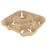PORTABICCHIERI, 4 POSTI   22x22 CM NATURALE CARTONE (300 UNITÀ)