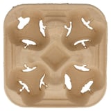 PORTABICCHIERI, 4 POSTI   22x22 CM NATURALE CARTONE (300 UNITÀ)