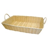 CESTINI SIMILE VIMINI RETTANGOLARI   48x35x10 CM NATURALE PP (12 UNITÀ)