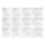 VASSOI "12 UOVA" AKALA  19,1x14x3,5 CM BIANCO PORCELLANA (6 UNITÀ)