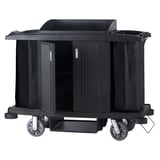 CARRELLO DI SERVIZIO CAMERE, CON PORTE ARROW  153,6x55,4x125,2 CM NERO PP (1 UNITÀ)