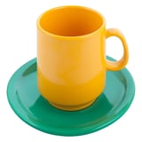 PIATTINI CAFFÈ   Ø 13,8 CM VERDE MELAMINA (12 UNITÀ)