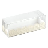 SCATOLA PASTICCERIA+BASE CARTONCINO   16x5x5 CM TRASPARENTE PET (200 UNITÀ)