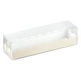 SCATOLA PASTICCERIA+BASE CARTONCINO   19x5x5 CM TRASPARENTE PET (200 UNITÀ)