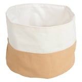 CESTA PANE CREMA/MARRONE   Ø 19x10 CM COTONE (12 UNITÀ)