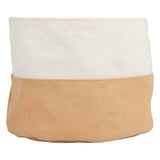 CESTA PANE CREMA/MARRONE   Ø 19x10 CM COTONE (12 UNITÀ)