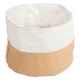 CESTA PANE CREMA/MARRONE   Ø 19x10 CM COTONE (12 UNITÀ)