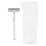 RASOIO DOPPIA LAMA,IMBUSTATO SINGOLARMENTE   10 CM TRASPARENTE HDPE (100 UNITÀ)