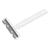 RASOIO DOPPIA LAMA,IMBUSTATO SINGOLARMENTE   10 CM TRASPARENTE HDPE (100 UNITÀ)