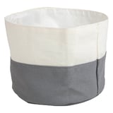 CESTA PANE CREMA/GRIGIO   Ø 19x10 CM COTONE (12 UNITÀ)