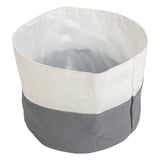 CESTA PANE CREMA/GRIGIO   Ø 19x10 CM COTONE (12 UNITÀ)