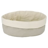 CESTA PANE CREMA/GRIGIO   Ø24x17 CM COTONE (12 UNITÀ)