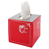 100 U. FAZZOLETTI VISO 2 VELI CUBE 'TOUCH OF CHARM'  11x11x12 CM BIANCO CELLULOSA (1 UNITÀ)