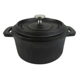 COCOTTE ROTONDA CON COPERCHIO  700 ml Ø 14(18,7)x7,1 CM NERO FERRO (12 UNITÀ)