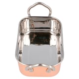 MINI CONTENITORI CON MANICI ARTINOX  14,5x9,5x4,5 CM RAME ACCIAIO INOX (6 UNITÀ)