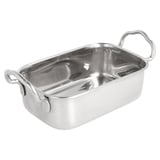 MINI CONTENITORI CON MANICI ARTINOX  14,5x9,5x4,5 CM ARGENTO ACCIAIO INOX (6 UNITÀ)