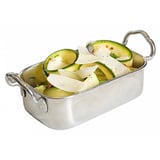 MINI CONTENITORI CON MANICI ARTINOX  14,5x9,5x4,5 CM ARGENTO ACCIAIO INOX (6 UNITÀ)