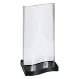 PORTA MENÙ PIEDE RETTANGOLARE   10x20 CM TRASPARENTE PS (45 UNITÀ)