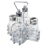 SET CONDIMENTO - 4 PEZZI   16x14x17,6 CM ARGENTO ACCIAIO INOX (1 UNITÀ)