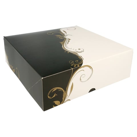 SCATOLE PER PASTICCERIA SENZA FINESTRA THEPACK 'CLASSIC'  23x23x7,5 CM BIANCO CARTONE NANO-MICRO (50 UNITÀ)