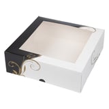 SCATOLE PER PASTICCERIA CON FINESTRA THEPACK 'CLASSIC'  23x23x7,5 CM BIANCO CARTONE NANO-MICRO+OPP (50 UNITÀ)