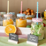 SET 6 BARATTOLI+CANNUCCIA CON SCATOLA  530 ML Ø 8,8x13,3 CM TRASPARENTE CRISTAL (6 UNITÀ)
