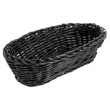 CESTI SIMILE VIMINI ALLUNGATE   23x9x8 CM NERO PP (12 UNITÀ)
