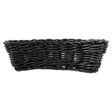 CESTI SIMILE VIMINI ALLUNGATE   23x9x8 CM NERO PP (12 UNITÀ)