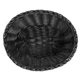 CESTI SIMILE VIMINI OVALE   23x17x8 CM NERO PP (12 UNITÀ)