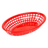 CESTINO OVALE   24x15x4,5 CM ROSSO PP (12 UNITÀ)