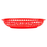 CESTINO OVALE   24x15x4,5 CM ROSSO PP (12 UNITÀ)