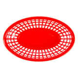 CESTINO OVALE   24x15x4,5 CM ROSSO PP (12 UNITÀ)
