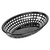 CESTINO OVALE   24x15x4,5 CM NERO PP (12 UNITÀ)