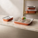 CONTENITORI LACCATI  490 ML 15x12,5x4,4 CM RAME ALLUMINIO (100 UNITÀ)